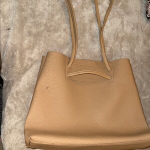 Elegant Tan Vegan Leather Tote Bag